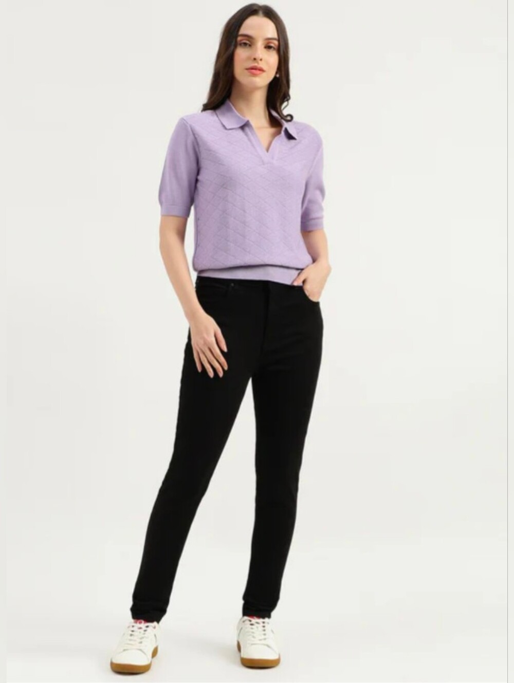 Solid Skinny Fit High Waist Denim